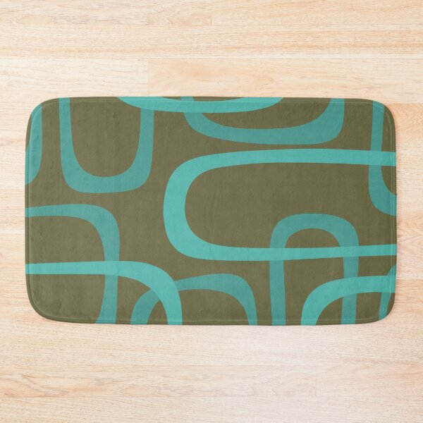 Item preview, Fine Loops Mid-Century Modern Minimalist Turquoise Teal and Olive Tree Green designed and sold by kierkegaard.