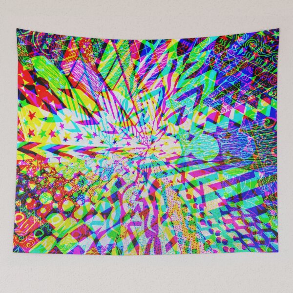 Item preview, Explosion of Colors - RGB Distortion Pattern designed and sold by Liz Bohon.