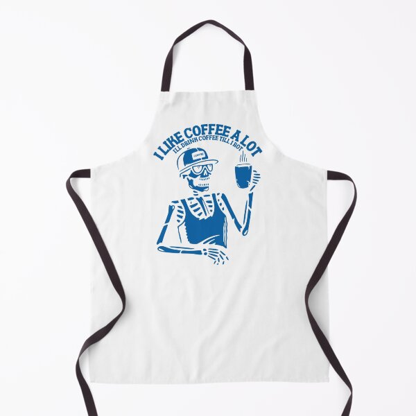 Item preview, I Like Coffee A Lot, Ill Drink Coffee Till I Rot, Skeleton Drinking Coffee, Blue designed and sold by anghelapparel.