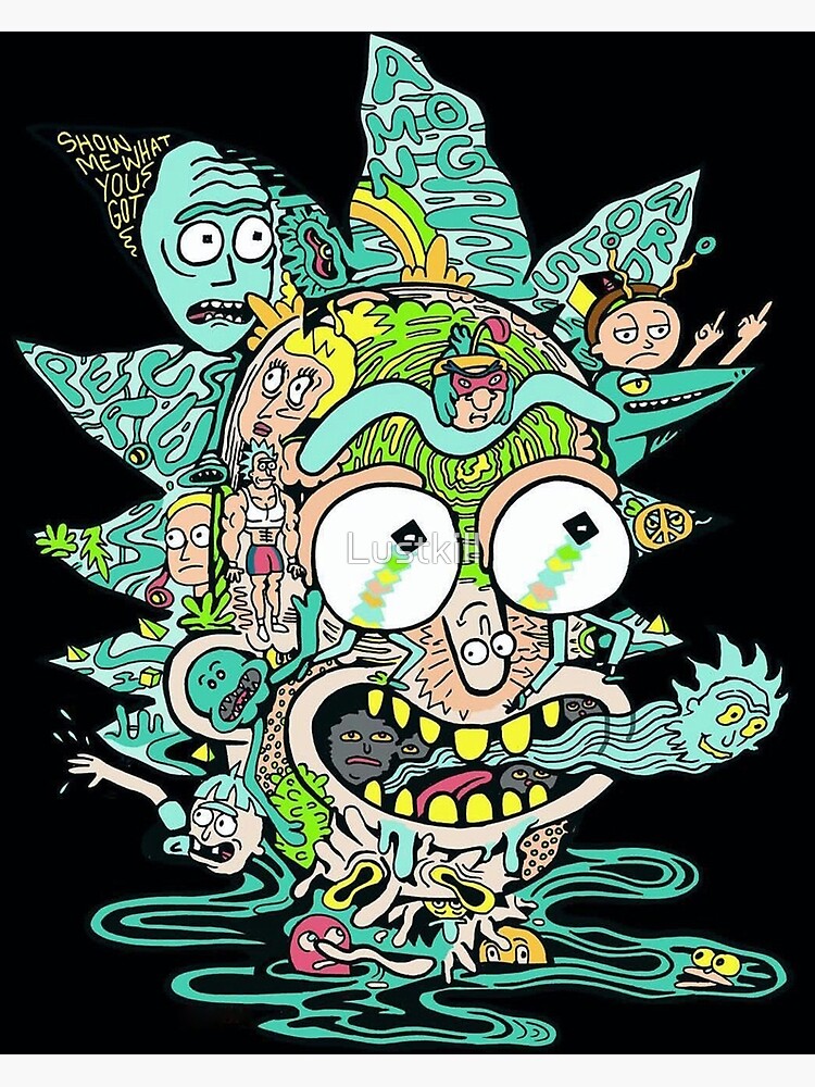 Rick and Morty, melting, trippy, HD phone wallpaper