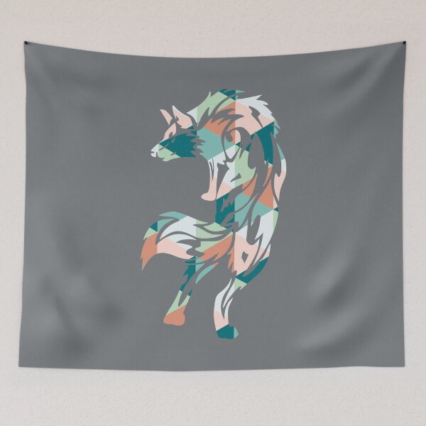 Item preview, Geometric Green Pastel Wolf designed and sold by DAFIN.