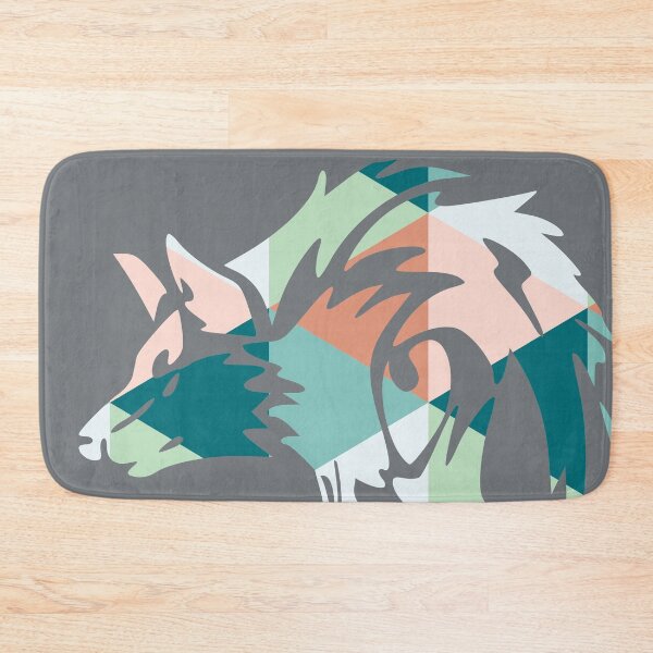 Item preview, Geometric Green Pastel Wolf designed and sold by DAFIN.