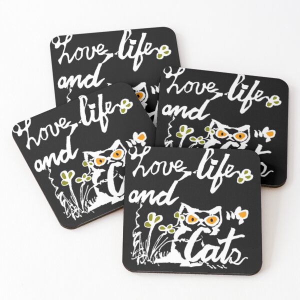 Item preview, Love, life,cats designed and sold by manuelunsui.