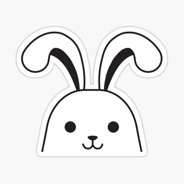Kawaii hidden bunny Sticker