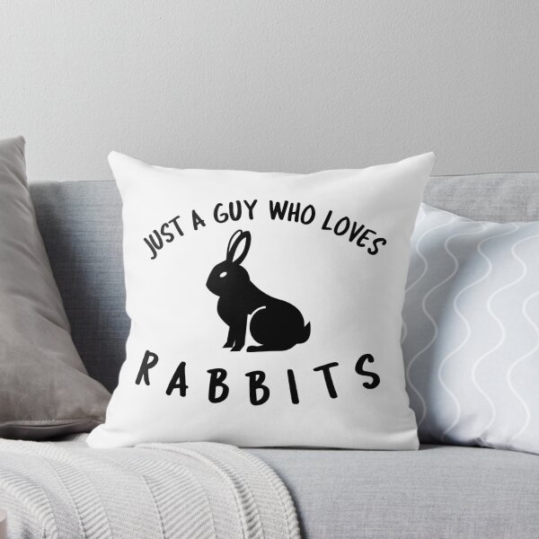 Item preview, Just A Guy Who Loves Rabbits -funny bunny design in black text designed and sold by katiekendall.