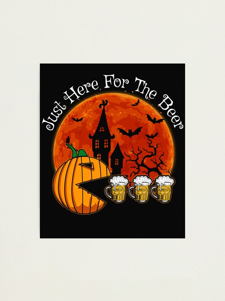 Lámina fotográfica «Calabaza divertida Come cerveza Estoy aquí para la  cerveza Halloween» de Glenda110 | Redbubble
