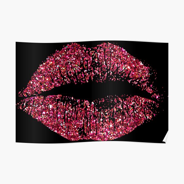 Stylish Pink Glitter Lips" for Sale by enhan | Redbubble