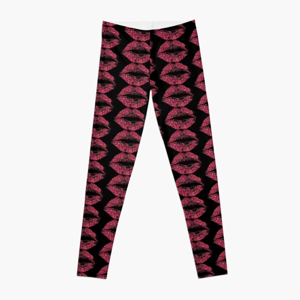 Lipstick Mark Lips Emoji Leggings for Sale by Winkham