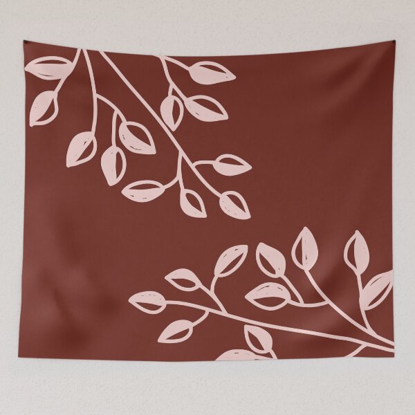 Item preview, Minimal maroon leaves designed and sold by PeachyLitchi.