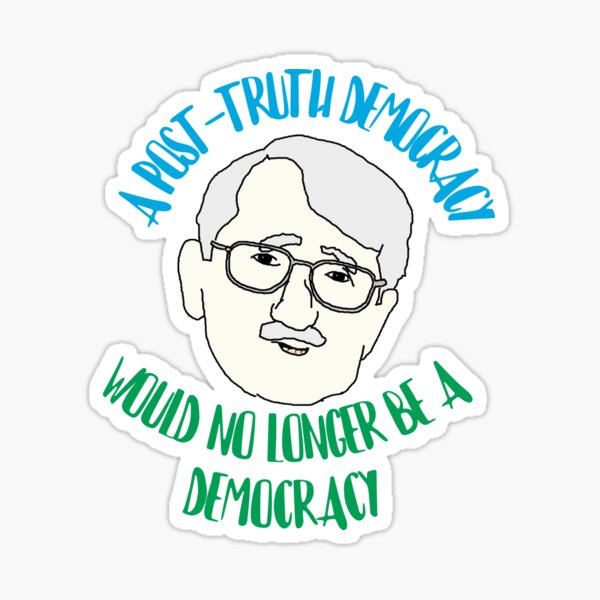Item preview, Habermas Post-Truth Democracy Quote designed and sold by KJCasey1982.