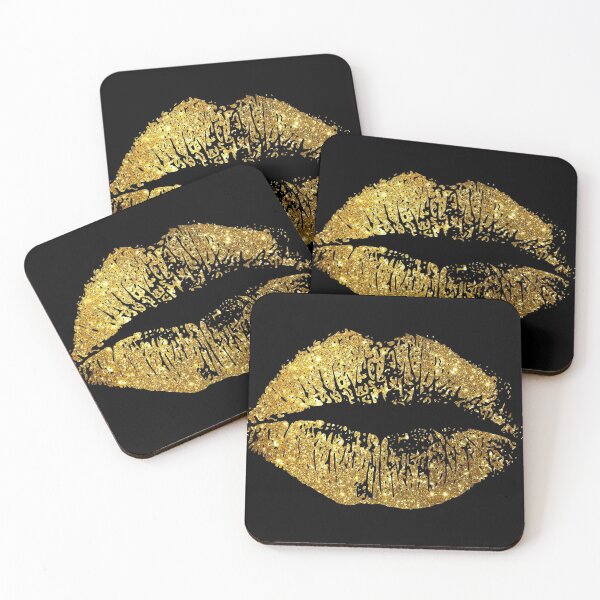 Item preview, Stylish Gold Glitter Lips designed and sold by enhan.