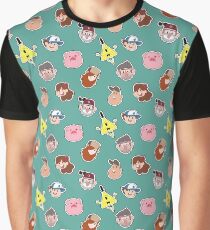 Schwerkraft fällt Chibi Tiles Grafik T-Shirt