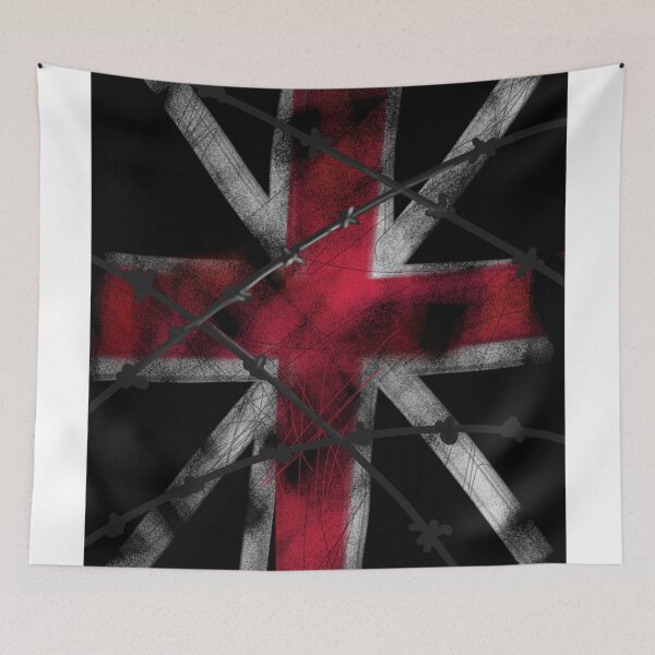 Item preview, British Flag with Barbed Wire on Top designed and sold by Nigel Silcock.