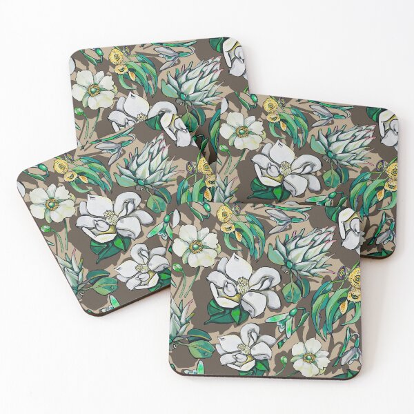 Item preview, Floral blanco y verde en tonos neutros designed and sold by ariellemorris.