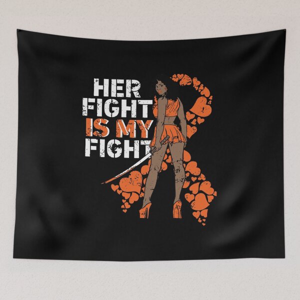 Item preview, Her Fight Is My Fight Leukemia Melanin Warrior designed and sold by PinkyTree.