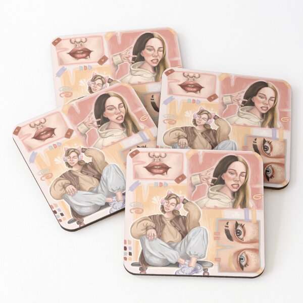 Item preview, Cute girl portrait collage designed and sold by darkmoonlight-.