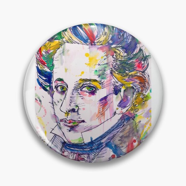Item preview, GIACOMO LEOPARDI watercolor and ink portrait designed and sold by lautir.