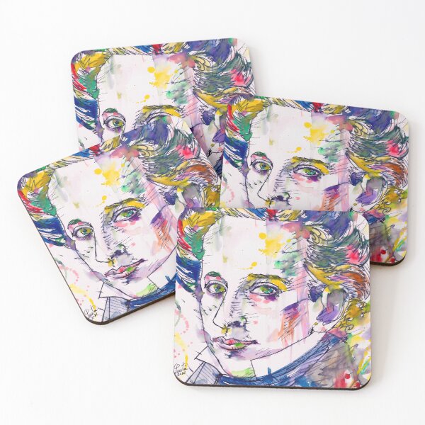 Item preview, GIACOMO LEOPARDI watercolor and ink portrait designed and sold by lautir.