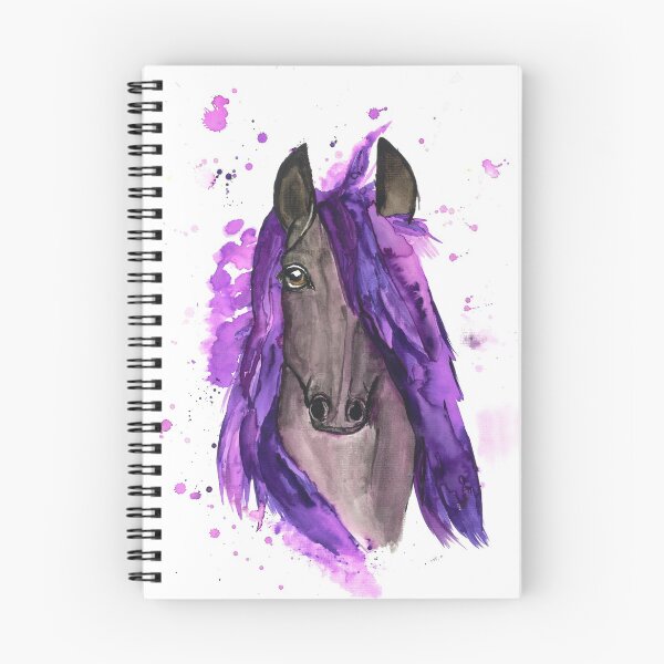 Item preview, Acuarela Caballo Morado designed and sold by emmafiddler.