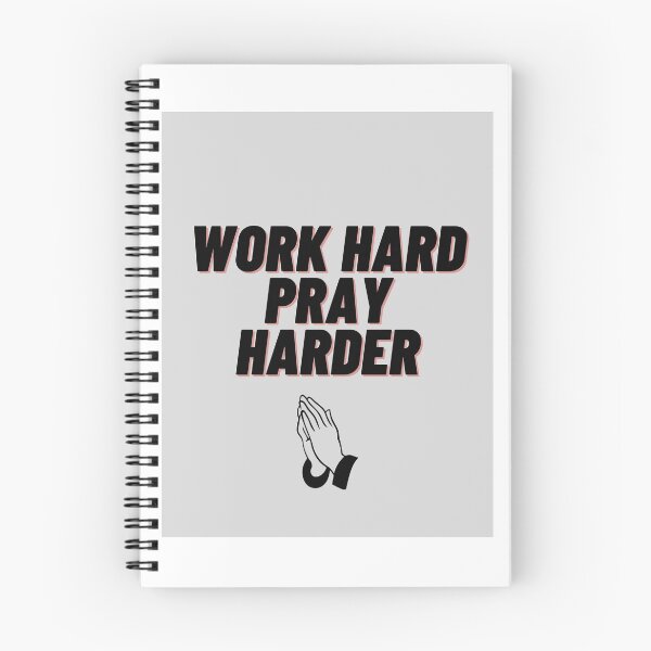 Item preview, Work hard. Pray harder. designed and sold by Stationeryamore.