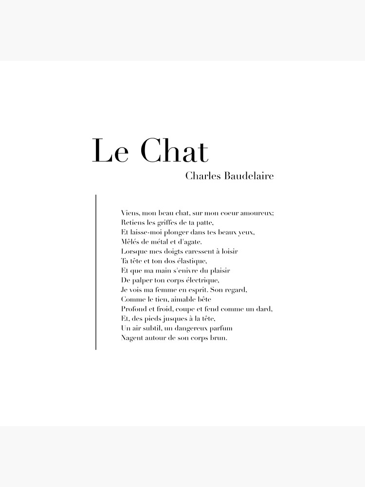 Tote Bag Le Chat De Charles Baudelaire Par Wisemagpie Redbubble