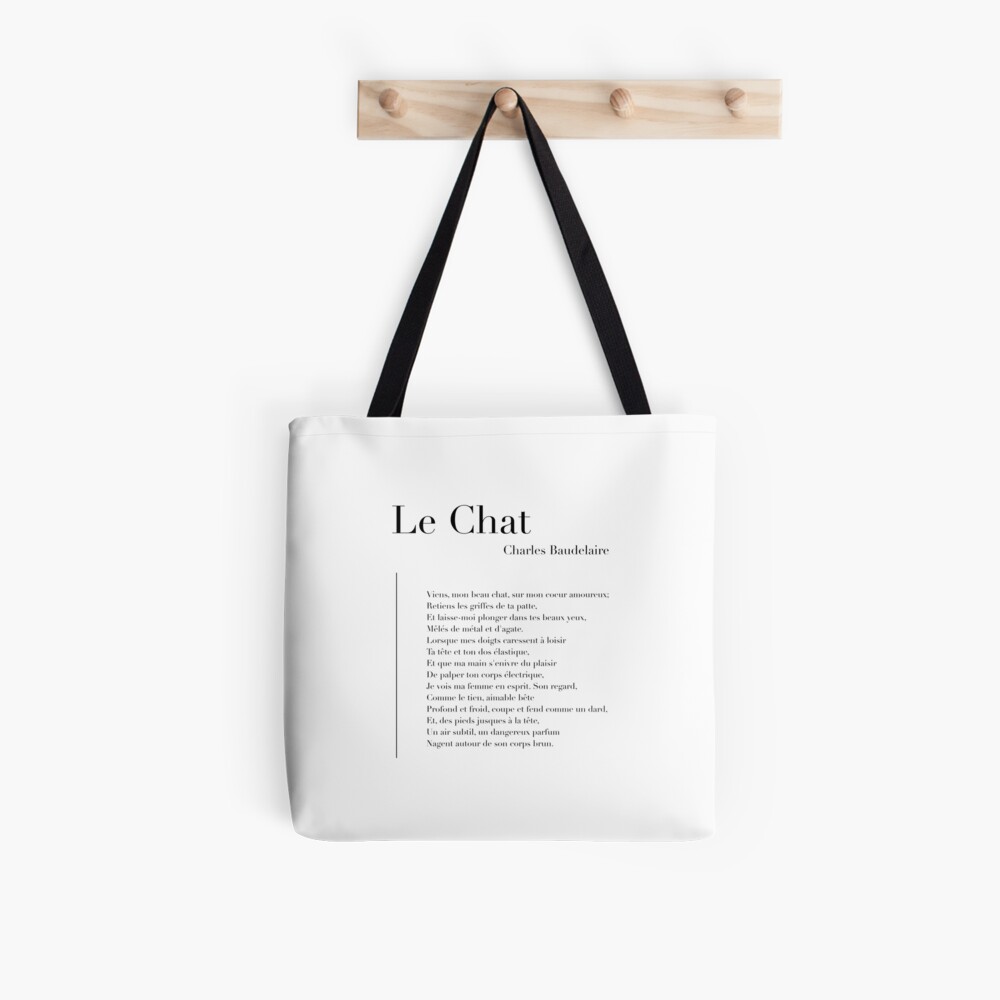 Le Chat By Charles Baudelaire Tote Bag For Sale By Wisemagpie Redbubble