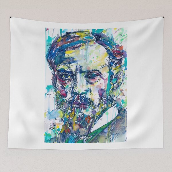 Item preview, PIERRE-AUGUSTE RENOIR watercolor and ink portrait designed and sold by lautir.