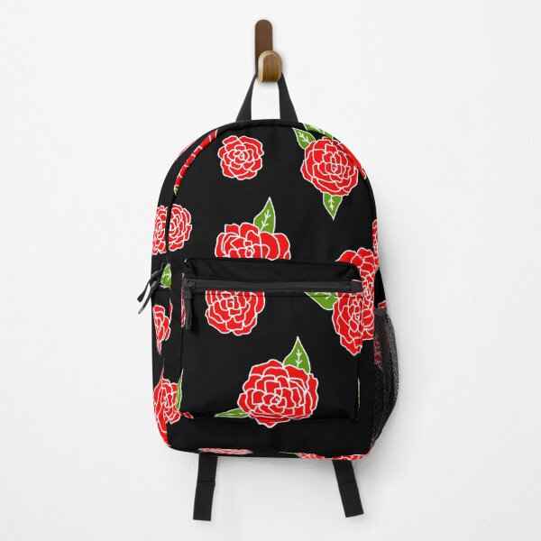 Item preview, Red Roses Flower Pattern - White Line Art designed and sold by jays-artworks.