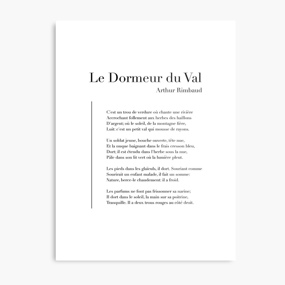 Le Dormeur du Val by Arthur Rimbaud