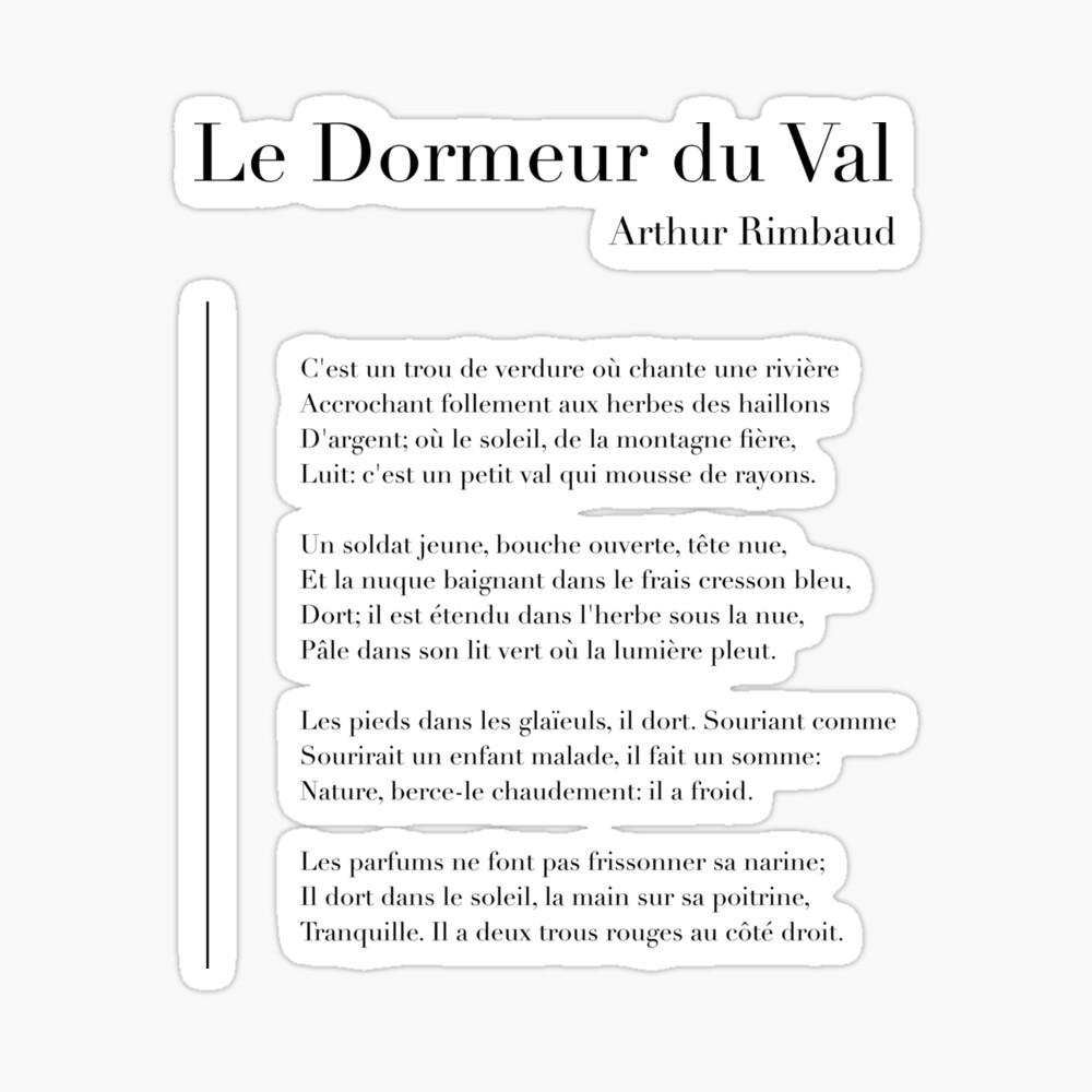 Le Dormeur du Val by Arthur Rimbaud