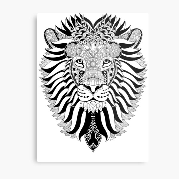 Mandala Lion Wall Art Redbubble
