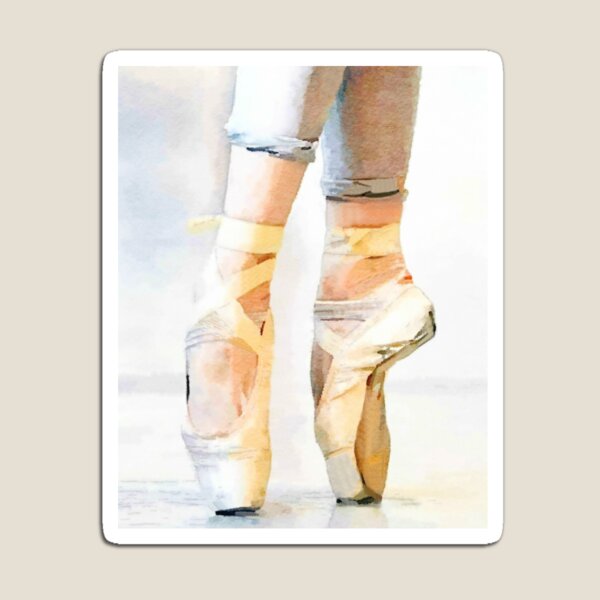 Item preview, Ballerina En Pointe: a Ballet Dancer Watercolor Print designed and sold by ChezLorraines.