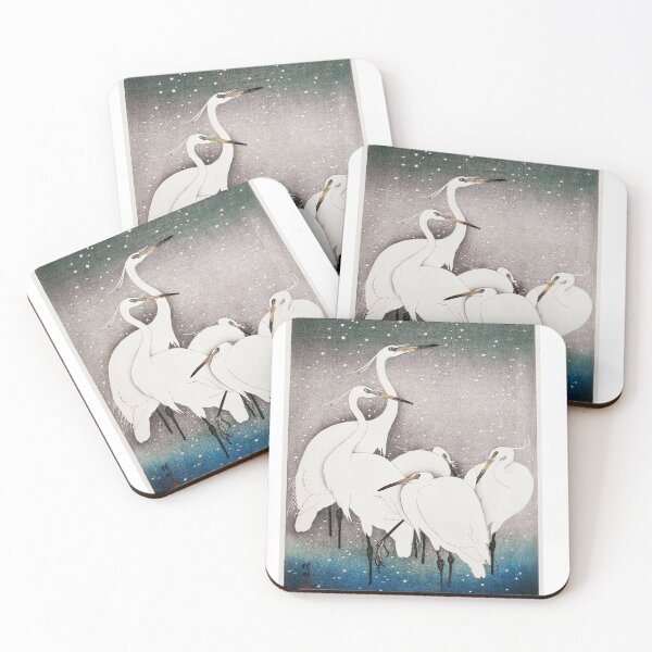 Item preview, Group of Egrets painting designed and sold by birdsofthePNW.