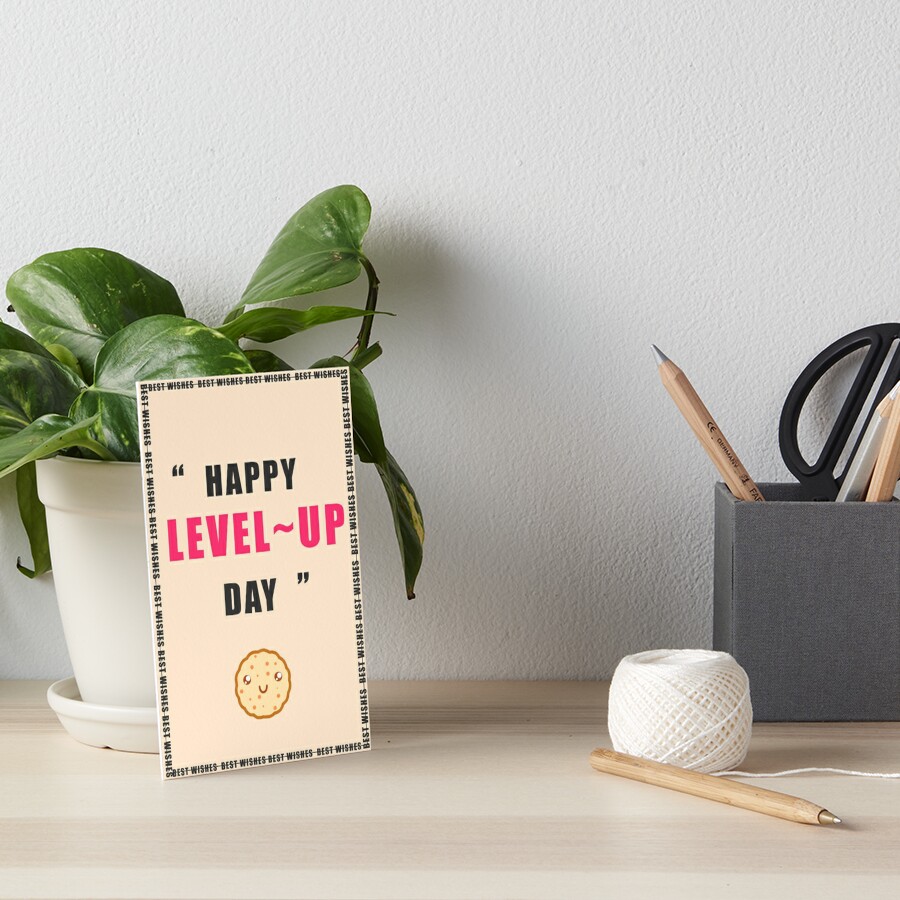 happy-level-up-day-happy-birthday-greeting-card-art-board-print-for