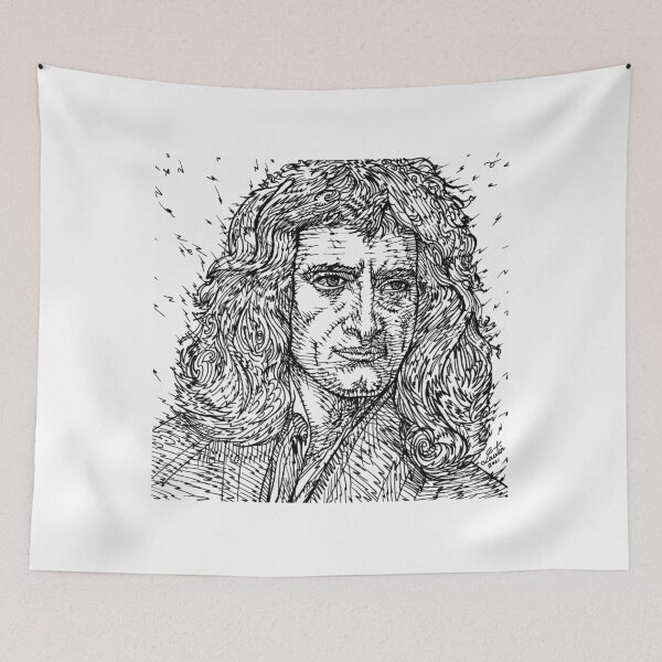 Item preview, ISAAC NEWTON ink portrait designed and sold by lautir.