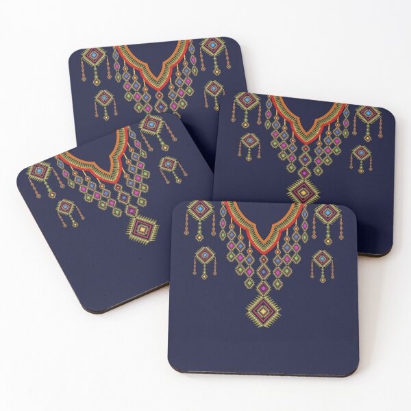 Item preview, Geometric ethnic necklace pattern designed and sold by AnyMage.