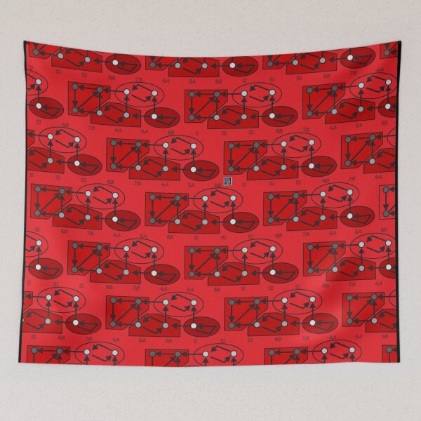 Item preview, "Strongly Connected Components Algorithm - RED"© designed and sold by Lisa Clark - Thinker Collection STEM Art and MORE.