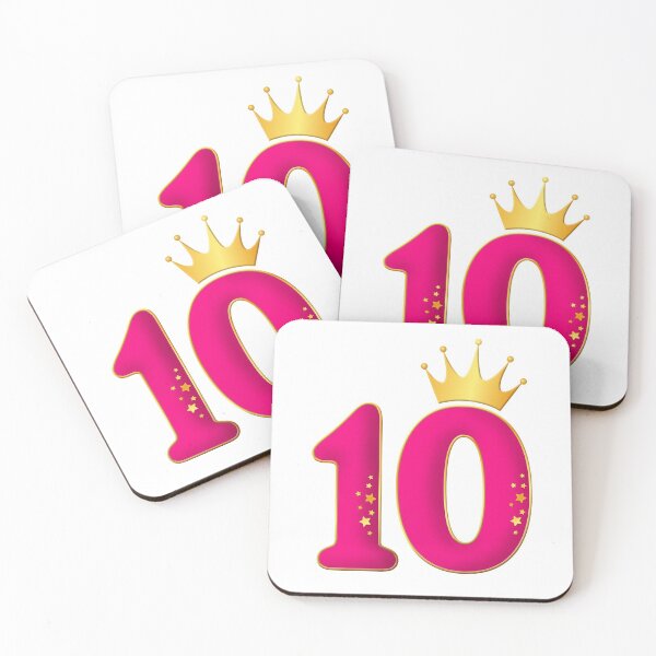Item preview, 10 Years Old, Birthday party design for girls. 10 and crown designed and sold by iclipart.