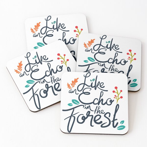 Item preview, Like an echo in the forest Lettering Design (Blue Version) designed and sold by Khotekmei.