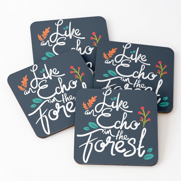 Item preview, Like an Echo in the Forest Lettering Design (white version) designed and sold by Khotekmei.