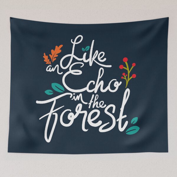 Item preview, Like an Echo in the Forest Lettering Design (white version) designed and sold by Khotekmei.