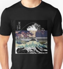 The Great Wave Hokusai Threshold Invert Unisex T-Shirt
