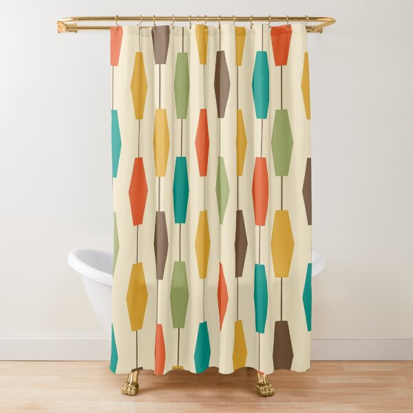 Mid Century Modern Shower Curtains, Mcm Shower Accessory, Retro Bathroom  Curtain, Tub Curtain, Retro Bathroom Decor - Bluefink