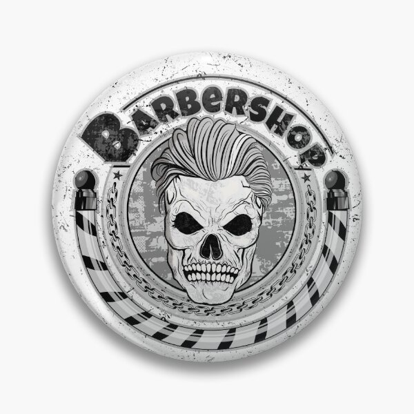 Item preview, stylish Barbishop - skull-shaped logo designed and sold by Prof209.