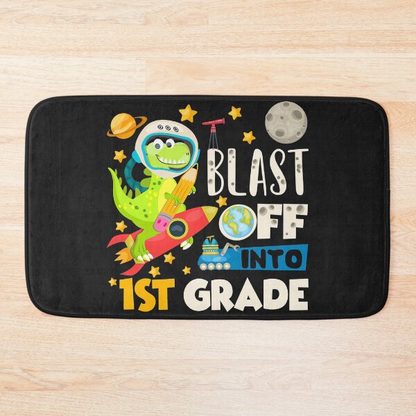 Item preview, Blast Off Into 1st grade First Day of School Dinosaur Astro  designed and sold by BarryJohn36.