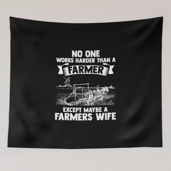 Item preview, No One Works Harder Than A Farmer Except Maybe Farmers Wife designed and sold by Nessshirts.