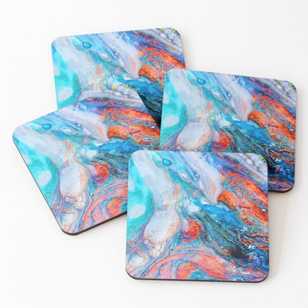 Item preview, Marble Effect Color Pouring Acrylic Abstract Painting designed and sold by BluedarkArt.