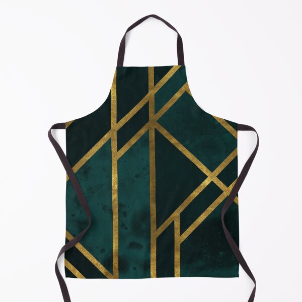 Item preview, Deep Teal and Gold Art Deco designed and sold by AmbienceArt.