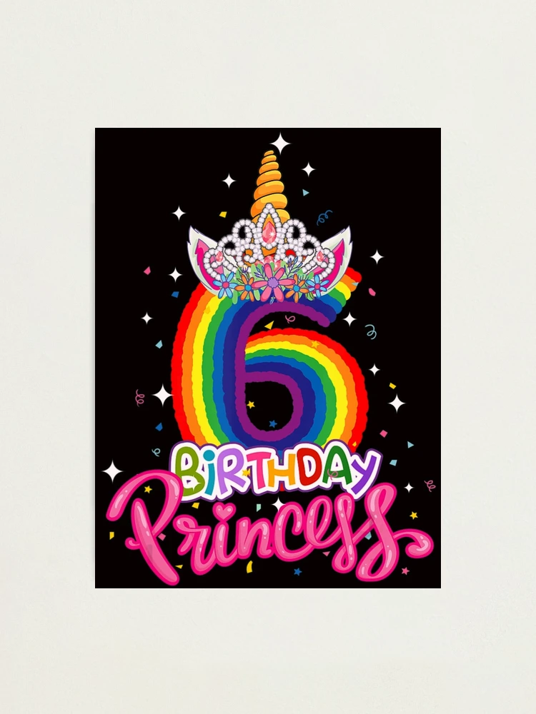 Sticker for Sale avec l'œuvre « Anniversaire Princesse Licorne 6 Ans 6ème Anniversaire  Fille Enfants » de l'artiste alifehcmc