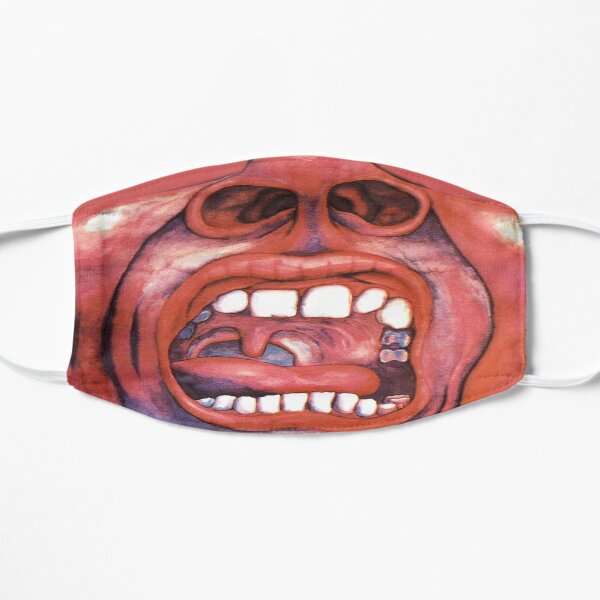 Screaming face anti covid mask - In the Court of The Crimson King Flat Mask